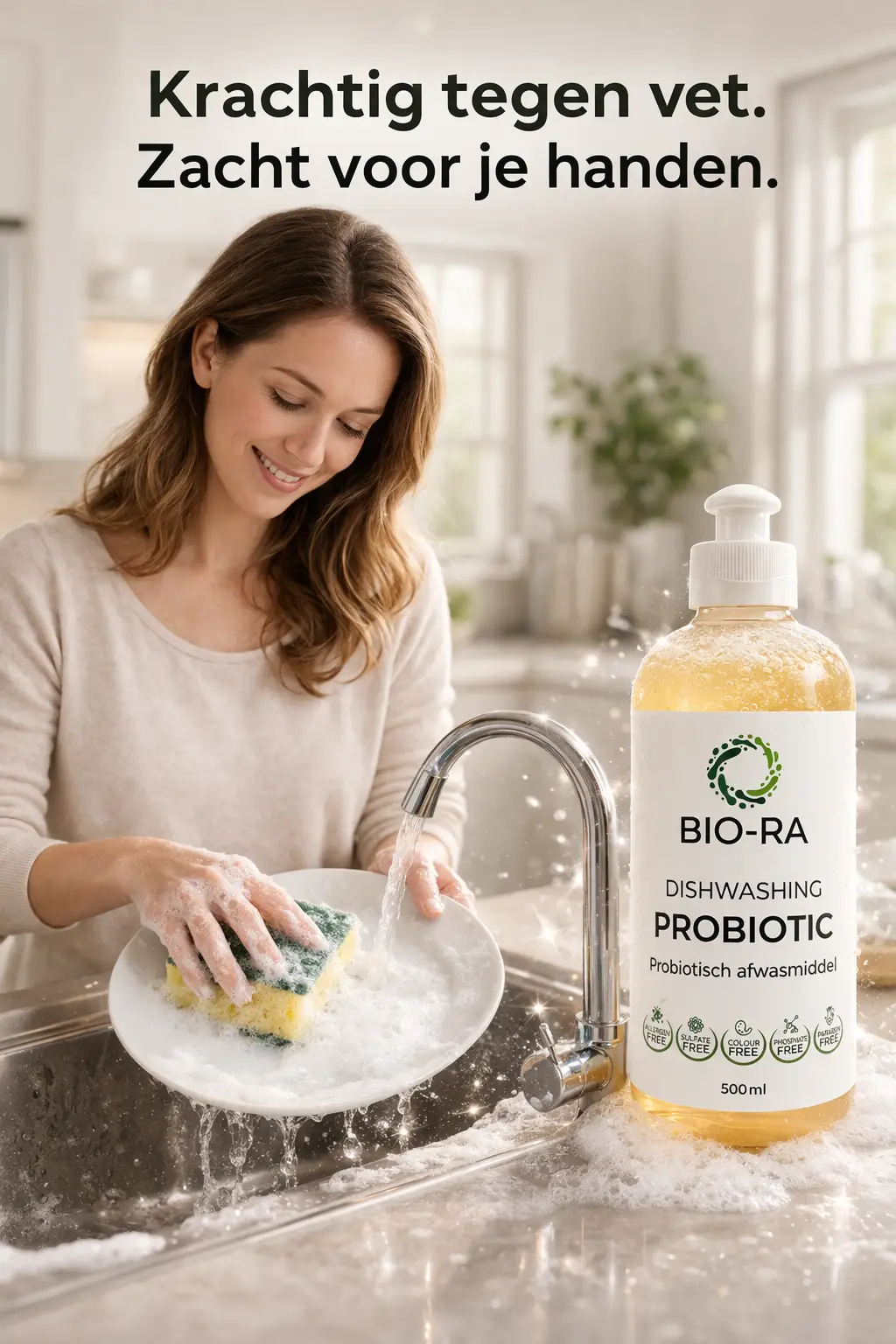 BIO-RA Dishwashing Probiotic – Probiotisch Afwasmiddel 500ml - Afbeelding 3