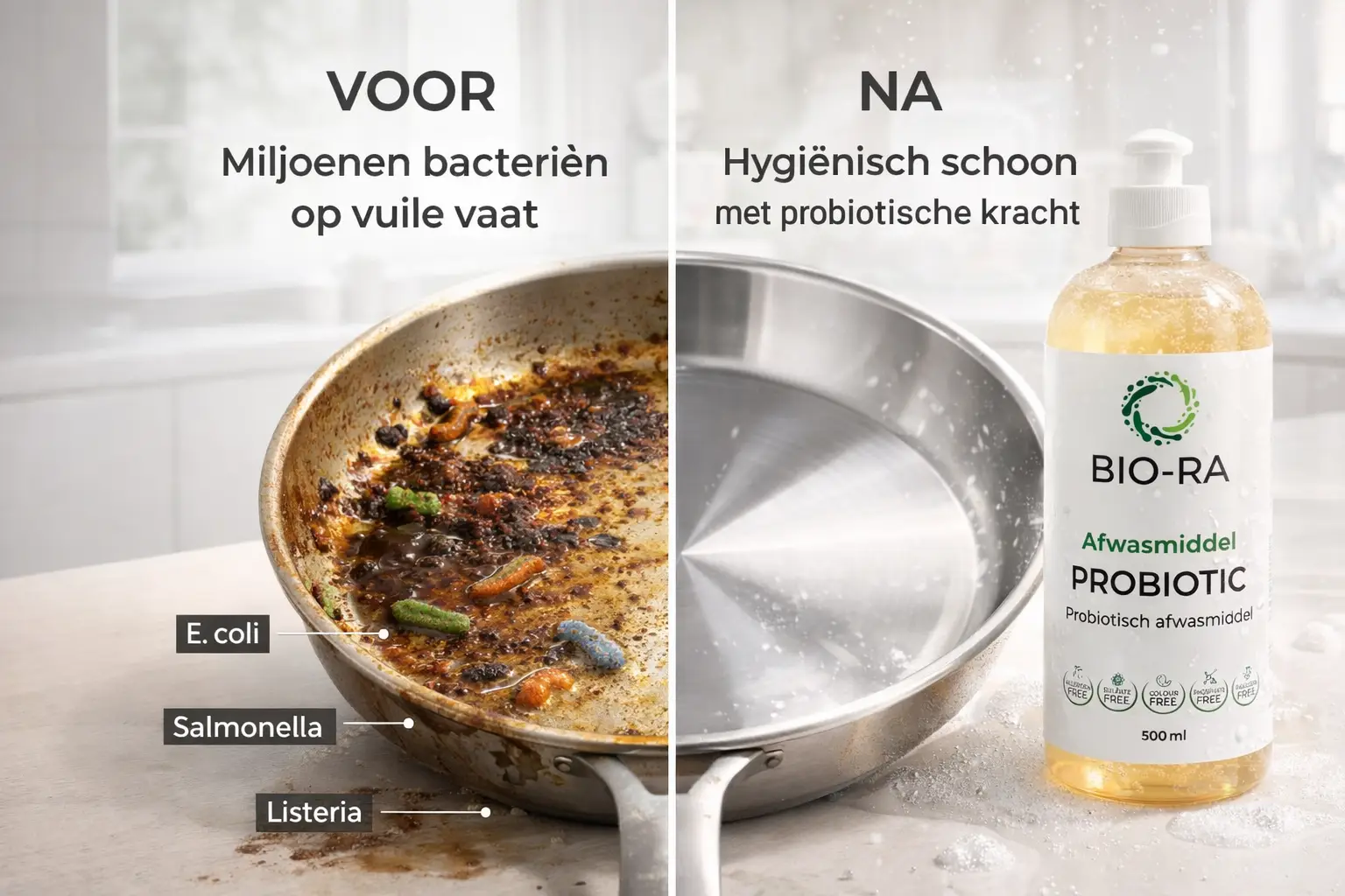 BIO-RA Dishwashing Probiotic – Probiotisch Afwasmiddel 500ml - Afbeelding 4